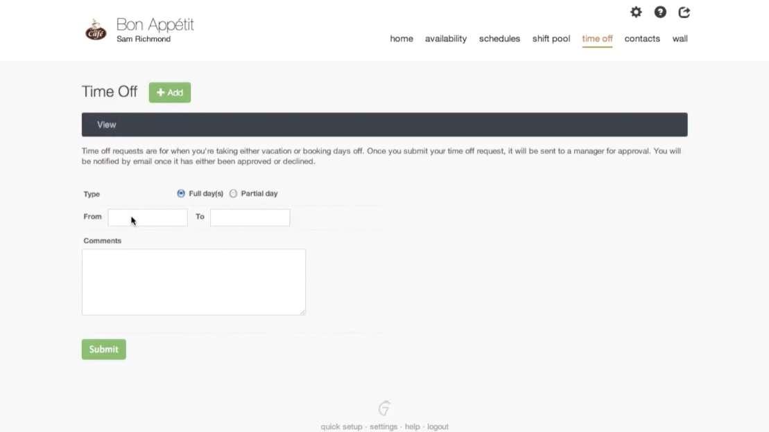 Submitting a time off request video thumbnail