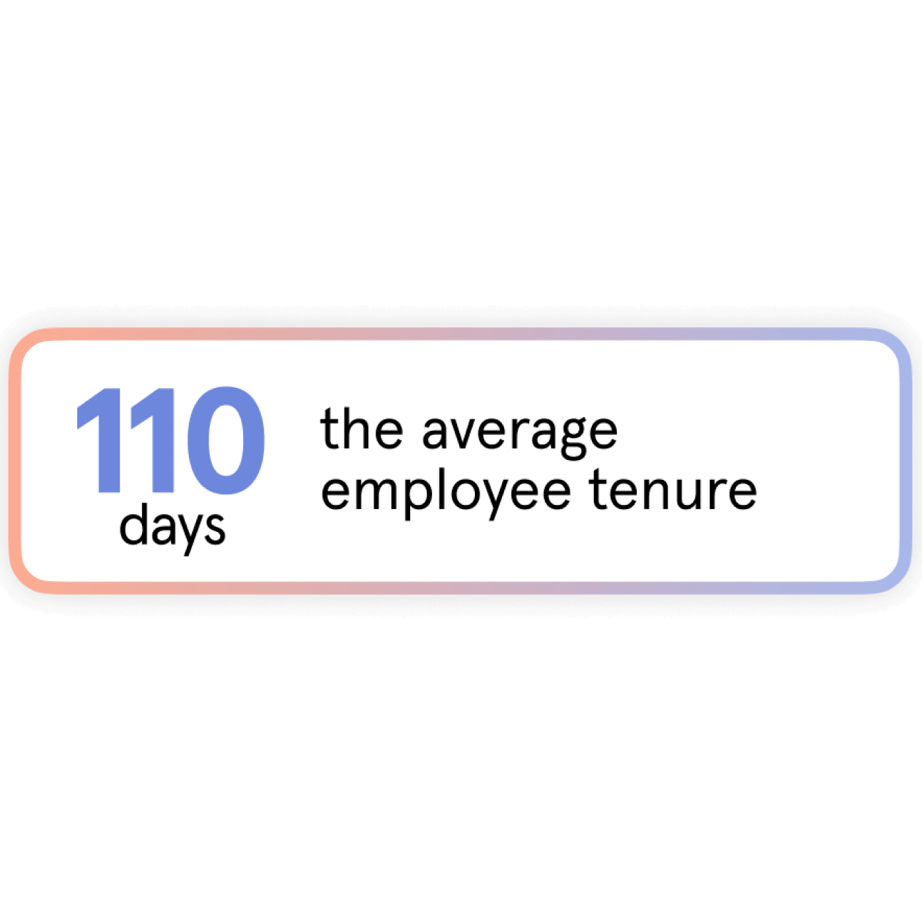 Stat: 110 days is the average employee tenure at a restaurant.